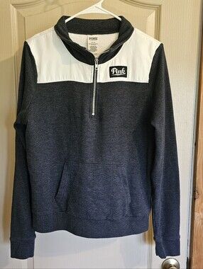 Vintage VS PINK Quarter Zip Pullover Sweater Size M
